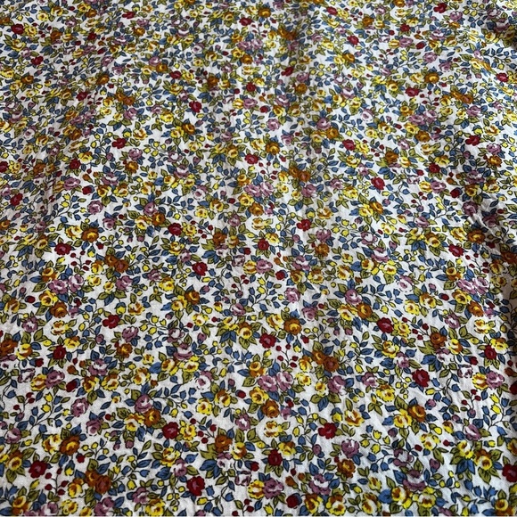 Cynthia Rowley Microfloral Cottagecore Peasant Blouse Women's M Garden Girl - Picture 10 of 10